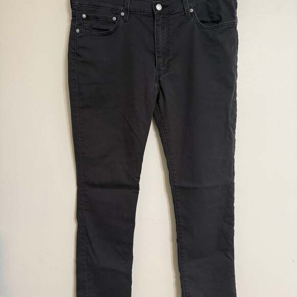 Levi's Premium 511 ‘Big E’ Men’s Slim Fit Selvedge Black Jeans - Picture 1 of 9